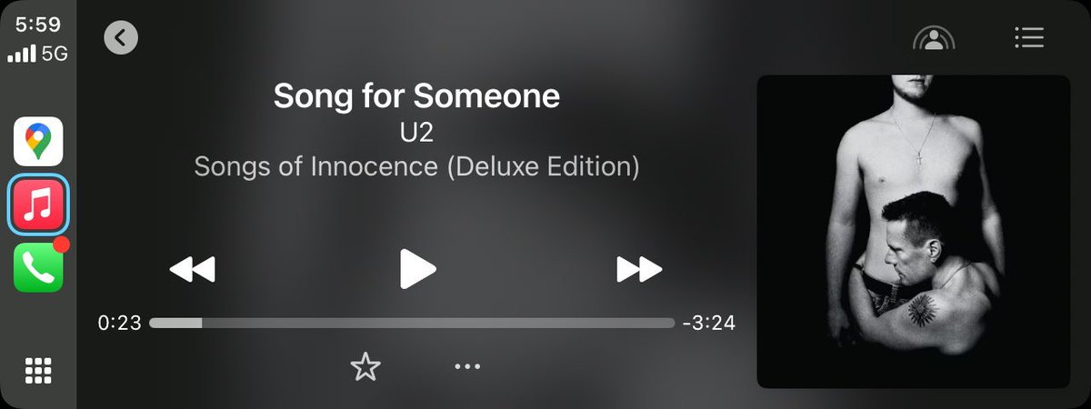 Plugged in my iPhone into the rental car and… Happy #WWDC25 everyone!