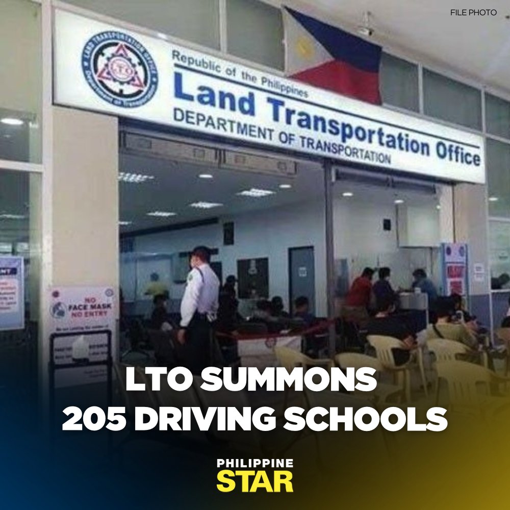 The Land Transportation Office has issued show-cause orders to 205 driving schools for multiple violations, including tampering with the LTO’s computer systems and the improper issuance of driving course certificates. tinyurl.com/35hzr67t