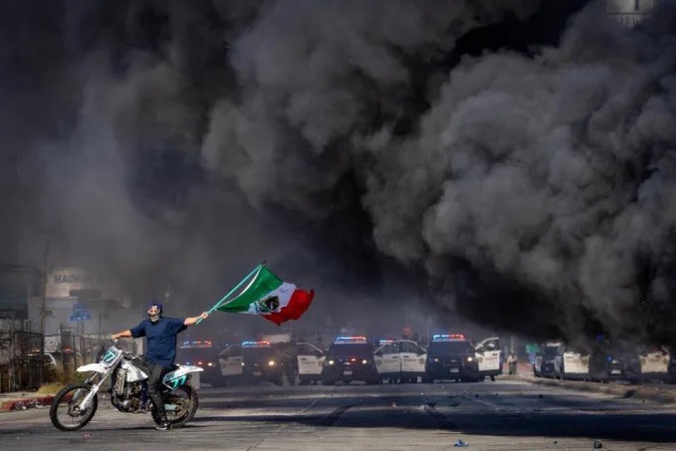 yoder_esq's tweet image. So let me get this straight:
You’re rioting in America while waving the flag of a country you refuse to go back to…
And being sent back to the country you’re so proudly displaying, is the entire reason you riot
Got it