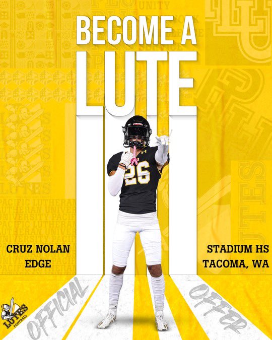 cruz nolan (@cruznolan_fb) on Twitter photo After a great conversation with <a href="/KetnerKupp/">Ketner Kupp</a> I am blessed and honored to have received an offer to play at <a href="/PLUFootball/">Pacific Lutheran Football</a> Go Lutes⚔️⚔️
<a href="/CoachJ253/">Patrick Johnson</a> After a great conversation with <a href="/KetnerKupp/">Ketner Kupp</a> I am blessed and honored to have received an offer to play at <a href="/PLUFootball/">Pacific Lutheran Football</a> Go Lutes⚔️⚔️
<a href="/CoachJ253/">Patrick Johnson</a>