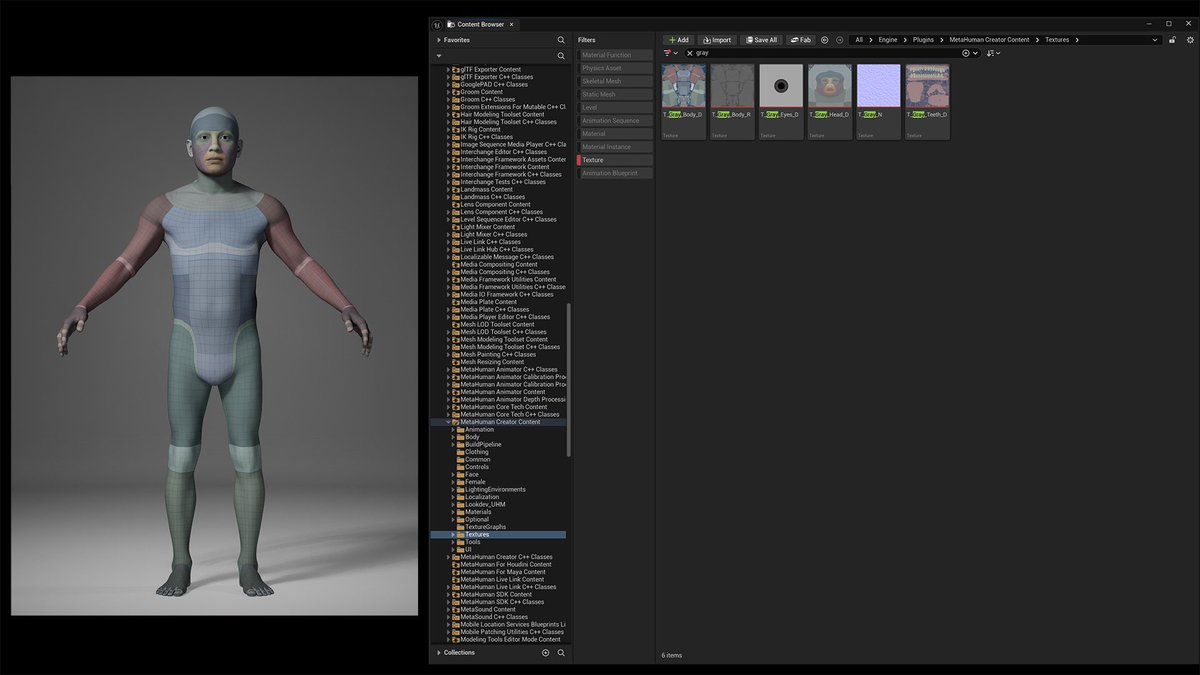 Ever wondered where to get the Metahuman default/topology textures? 

They can now be found in:

Engine/Plugins/Metahuman Creator Content/Textures

Just search for “gray”

#UE5 #UnrealEngine #UETips #IndieDev #GameDev #Metahuman