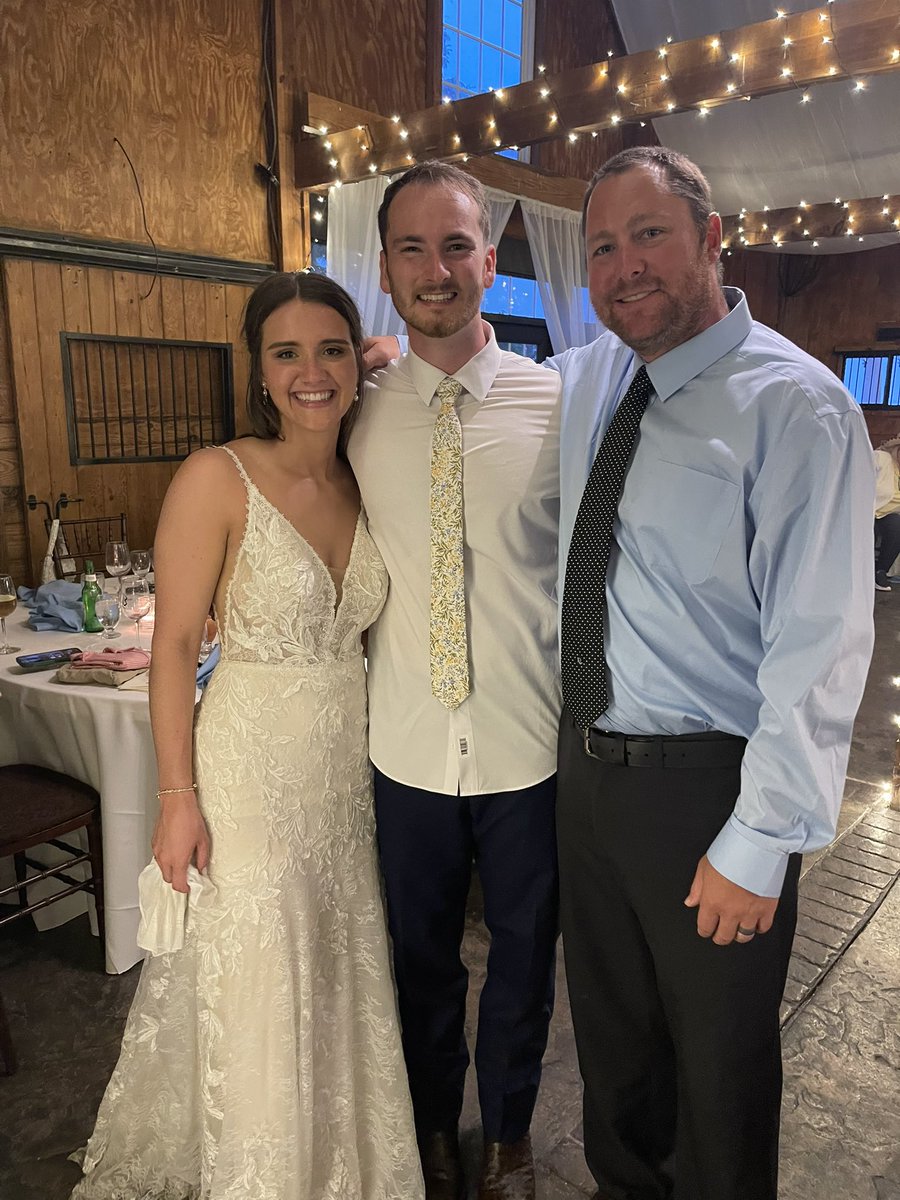 Congratulations to Christian and Delaney on a great wedding tonight.