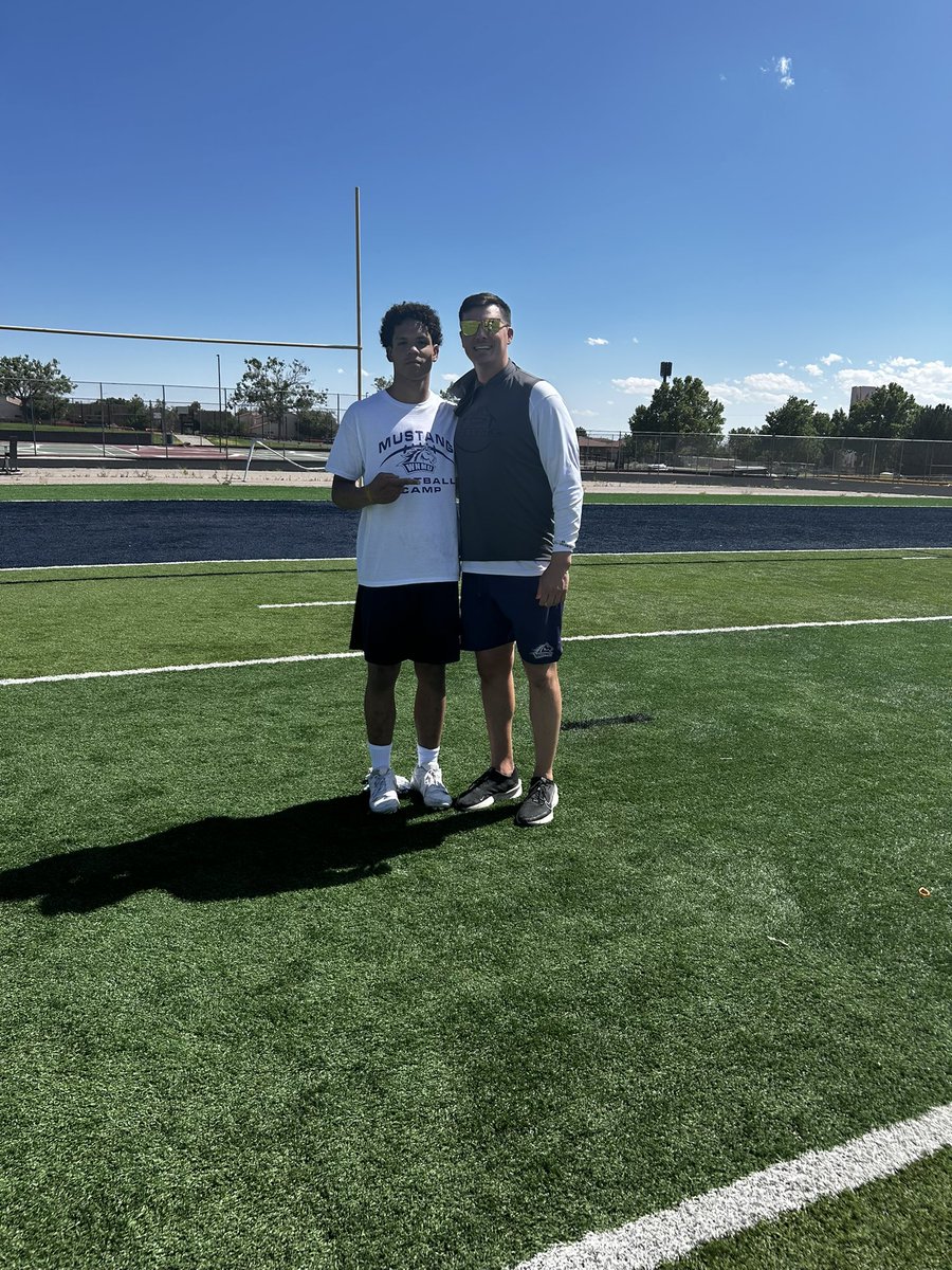 Had a great time at <a href="/WNMUFootball/">WNMU Mustang Football</a> camp thank you to <a href="/CoachD_Delgado/">David Delgado</a> for the invite and opportunity!