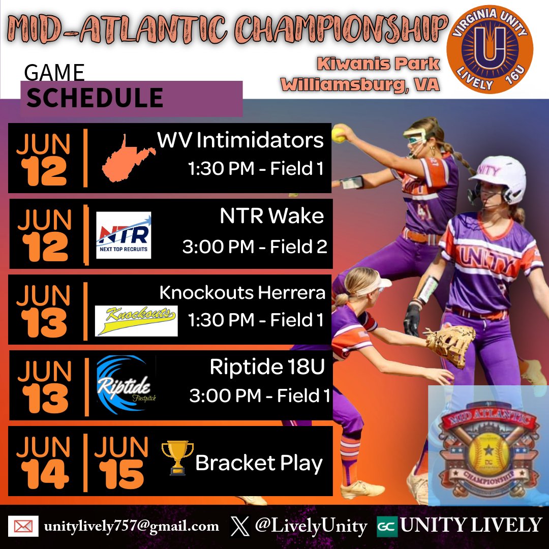 Unity Lively Softball (@livelyunity) on Twitter photo It's finally game week!!!! Can't wait to get this great group of ladies back together!!! Let's go!!!! <a href="/L0ganGreenwood/">Logan Greenwood</a> <a href="/RileyG2027/">Riley Gilreath</a> <a href="/LucyLively_10/">Lucy Lively</a> <a href="/bmyers_2027/">Bristol Myers</a> <a href="/kyleetice13/">Kylee Tice</a> <a href="/Cheydebusk11/">Cheyenne DeBusk</a> <a href="/amaya_helt2027/">Amaya Helt</a> <a href="/VAUnitySB/">Unity Softball</a> It's finally game week!!!! Can't wait to get this great group of ladies back together!!! Let's go!!!! <a href="/L0ganGreenwood/">Logan Greenwood</a> <a href="/RileyG2027/">Riley Gilreath</a> <a href="/LucyLively_10/">Lucy Lively</a> <a href="/bmyers_2027/">Bristol Myers</a> <a href="/kyleetice13/">Kylee Tice</a> <a href="/Cheydebusk11/">Cheyenne DeBusk</a> <a href="/amaya_helt2027/">Amaya Helt</a> <a href="/VAUnitySB/">Unity Softball</a>