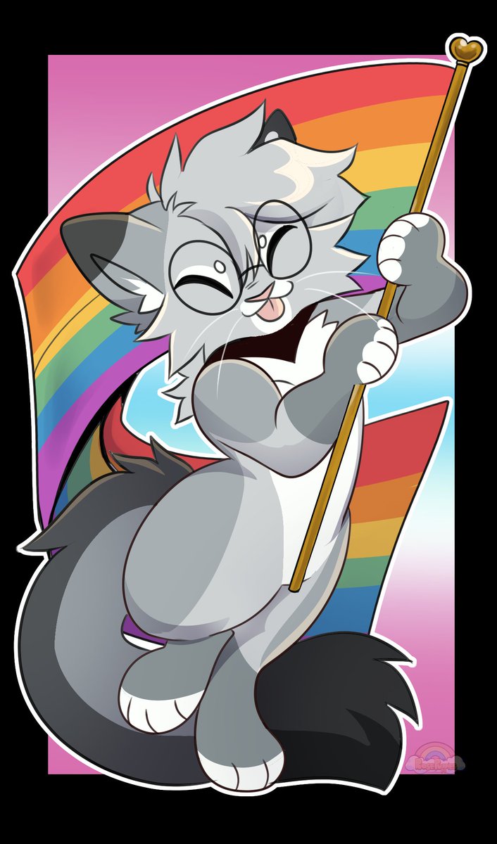 Let those colors fly~!! 🌈✨

A pride-themed artwork done by <a href="/Rosepuppies/">Bear! 💕 🔜 AnthroCon</a>! 🎨