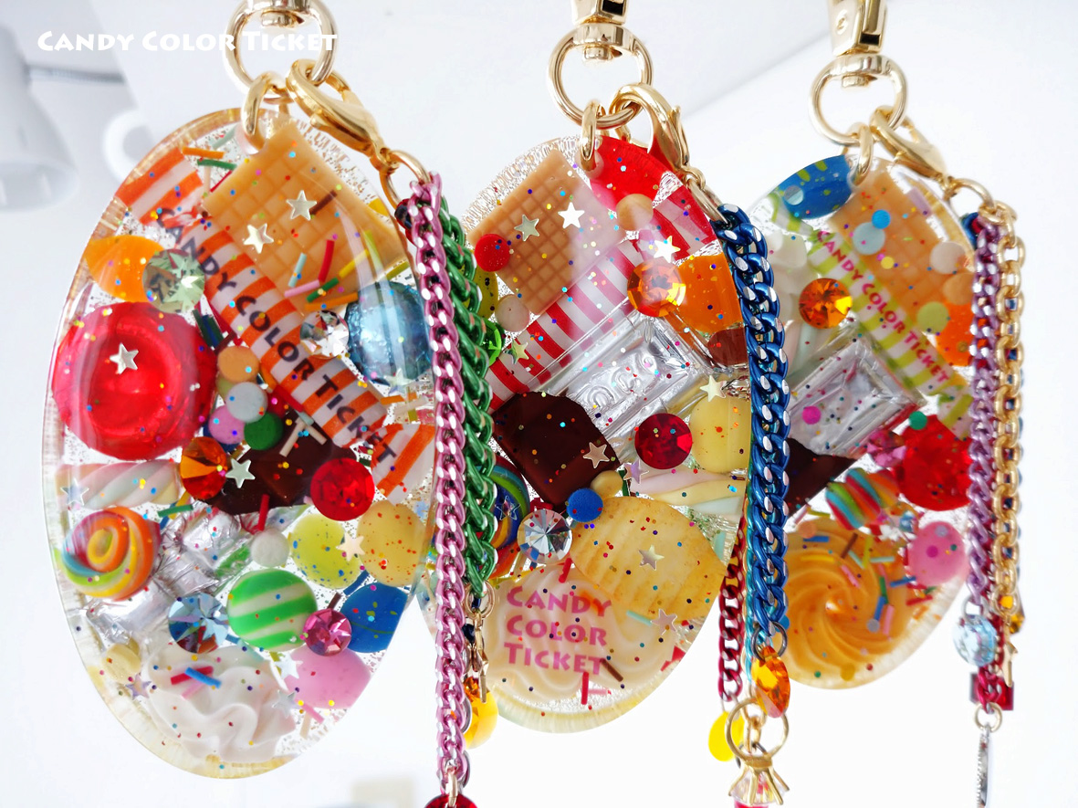 CANDY COLOR TICKET フェイクスイーツ作家様 バッグチャーム