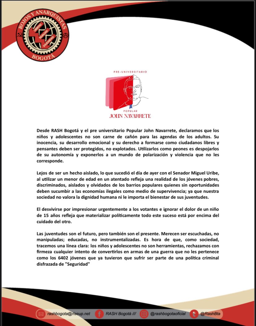 Comunicado de opinión.