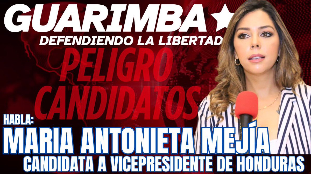 ChacoCma's tweet photo. 🚨PELIGRO CANDIDATOS🚨Habla Maria Antonieta Mejía @manton15 candidata a la vicepresidencia.
HONDURAS 🇭🇳 se juega la democracia. #SomosLegion #LegionGuarimba @TommyZambranoM @GastonLevar @hacemosguarimba #homduras
https://t.co/d2D4DKyZo1 https://t.co/DNAVIVQxVG