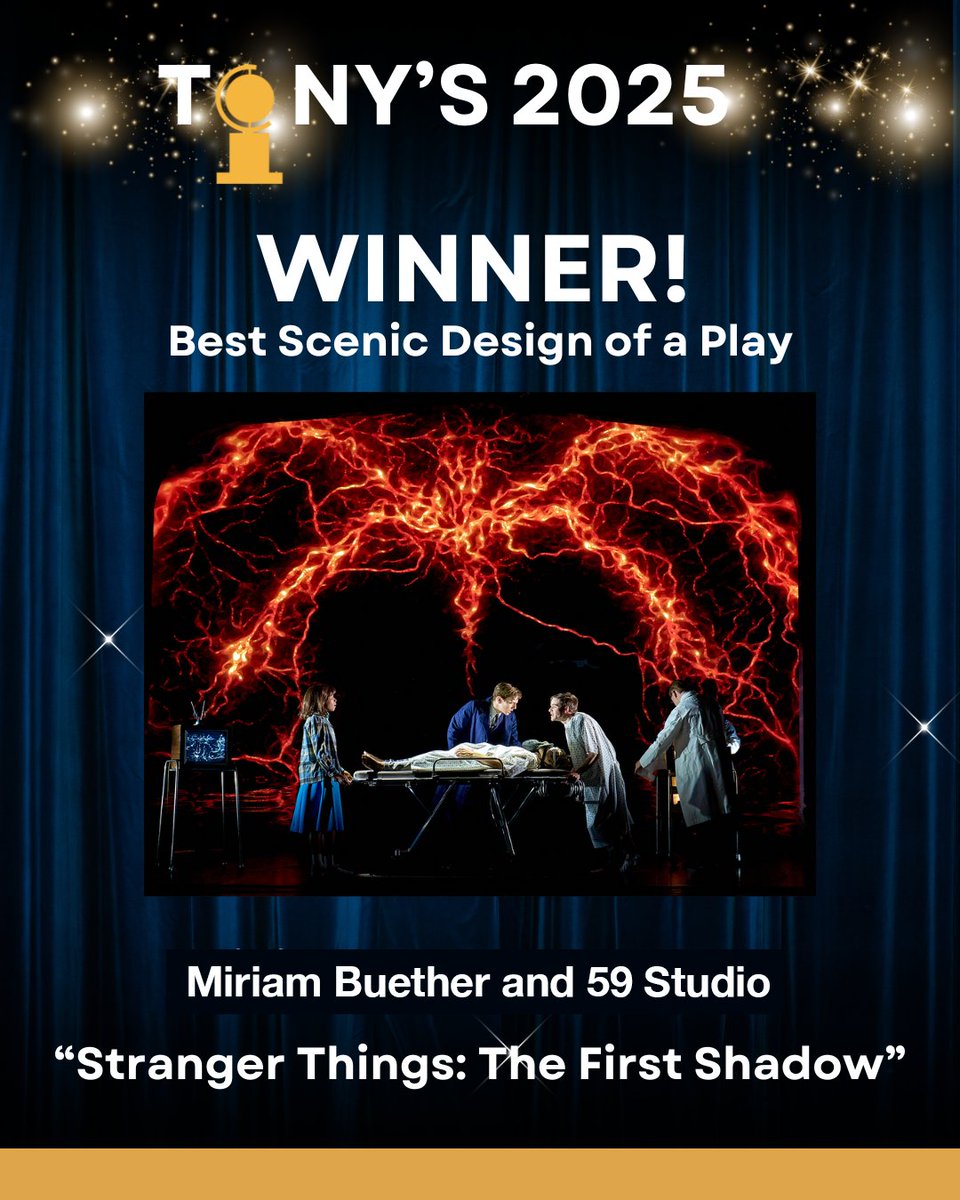 British Consulate NY π¬π§ (@ukinnewyork) on Twitter photo Congratulations to Miriam Buether and 59 Studio - Tony WINNERS for "Best Scenic Design of a Play" representing <a href="/STonBroadway/">Stranger Things on Broadway</a>!
The UK's full creative force is on full display tonight at the #TonyAwards. Congratulations to Miriam Buether and 59 Studio - Tony WINNERS for "Best Scenic Design of a Play" representing <a href="/STonBroadway/">Stranger Things on Broadway</a>!
The UK's full creative force is on full display tonight at the #TonyAwards.