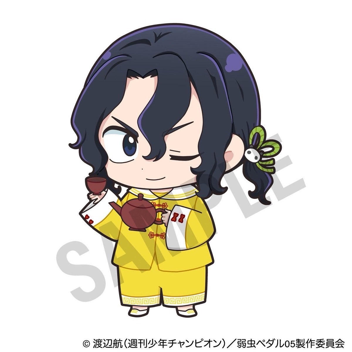 ミニキャラ描き起こし】 手嶋純太 続いてのご紹介は手嶋さん。 お茶を