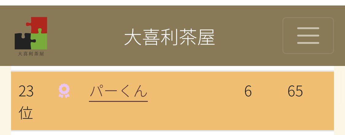 春茶屋🍵
ギリギリ入賞しましたー！