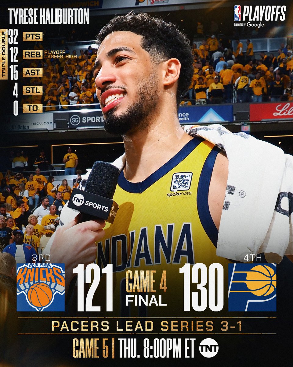 PACERS ADIM ADIM FİNALE! 💪

Doğu Konferansı final serisinde Indiana Pacers, evinde New York Knicks’i 130-121 mağlup ederek seride durumu 3-1 yaptı.
