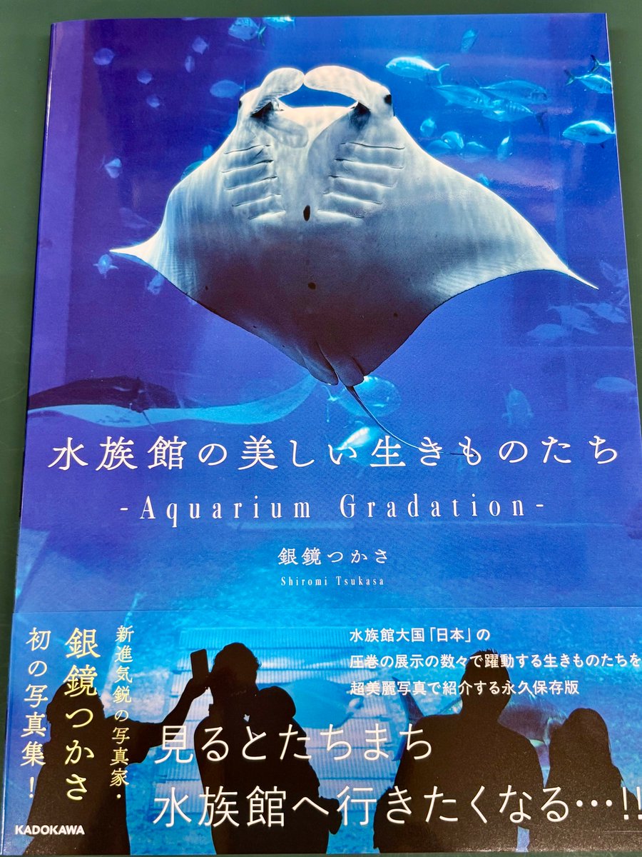 『水族館の美しい生きものたち』（KADOKAWA）

クロマグロ、イトマキエイ、ピラルク、ペンギン、シャチ…日本全国の水族館から90種以上の生きものたちを大収録！
水族館好き&amp;水の生きもの好き必見の写真集です。
