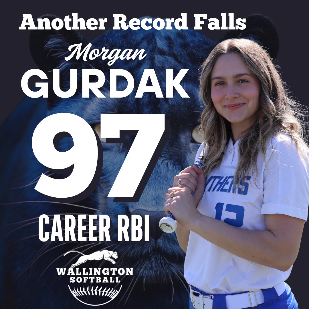 Senior catcher Morgan Gurdak set a new WHS record for career RBIs on Tuesday in the win over MKA.  Congratulations, Morgan! #PantherPride <a href="/WHSAthletics234/">Wallington High School Athletics</a> <a href="/NJICAthletics/">NJIC</a>