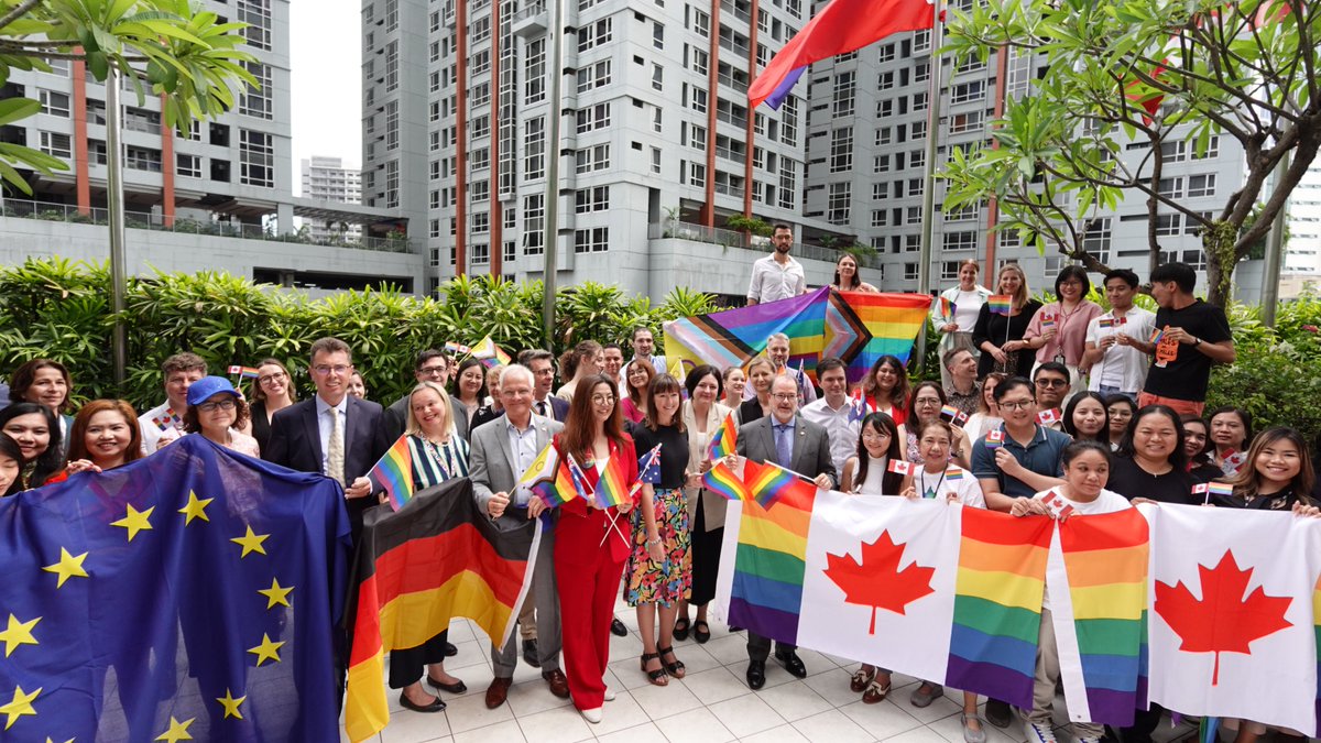Canada in the Philippines (@canembph) on Twitter photo .<a href="/CanEmbPH/">Canada in the Philippines</a> , led by <a href="/AmbDBHartman/">David Hartman</a> , organized and joined other colleagues from diplomatic organizations co-located at RCBC Plaza in Makati City in a ceremonial raising of the Rainbow Flag to usher in the celebration of Pride Month. ๐ณ๏ธโ๐๐ณ๏ธโโง๏ธ
๐จ๐ฆ๐ฆ๐บ๐ฉ๐ช๐ฎ๐ช๐ธ๐ฎ๐บ๐ฆ๐ช๐บ .<a href="/CanEmbPH/">Canada in the Philippines</a> , led by <a href="/AmbDBHartman/">David Hartman</a> , organized and joined other colleagues from diplomatic organizations co-located at RCBC Plaza in Makati City in a ceremonial raising of the Rainbow Flag to usher in the celebration of Pride Month. ๐ณ๏ธโ๐๐ณ๏ธโโง๏ธ
๐จ๐ฆ๐ฆ๐บ๐ฉ๐ช๐ฎ๐ช๐ธ๐ฎ๐บ๐ฆ๐ช๐บ