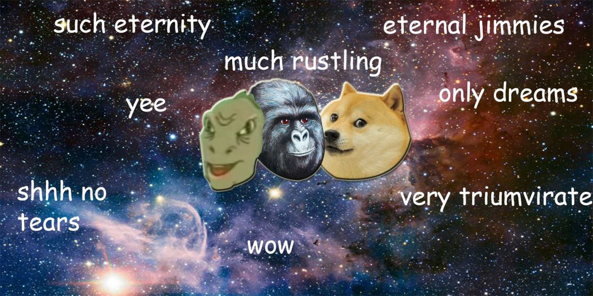 eternal $yee 

chilling with his fellow internet legend
friends