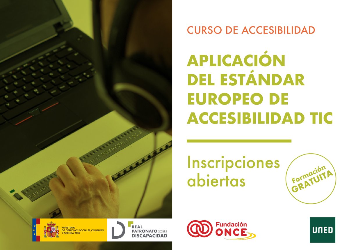 <a href="/loicmn/">Loic MartinezNormand</a> inicia un post acerca de la actual renovación del estándar #EN301549 

#ComprasPúblicas #Accesibilidad

¿Te interesa?

Curso online gratuito: iedra.uned.es/courses/course…

Quizá sea de vuestro interés <a href="/OBSAE/">Observatorio de la Admon. Electrónica 🇪🇸</a> 
#MOOCAccTIC