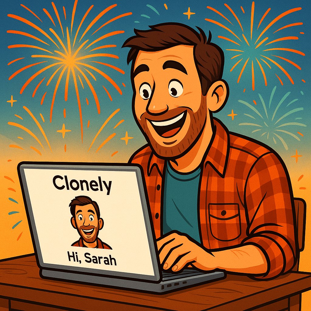 OkathiRonald's tweet photo. How Clonely works

1. Upload a list of leads

2. Clonely creates hyper-personalized videos for each lead and automatically sends them to each lead

3.  You sit back and watch replies roll in
Automation + authenticity = power

#coldoutreach #coldemails
#SaaS #indiehackers #SaaS https://t.co/IZHbiBSgFm