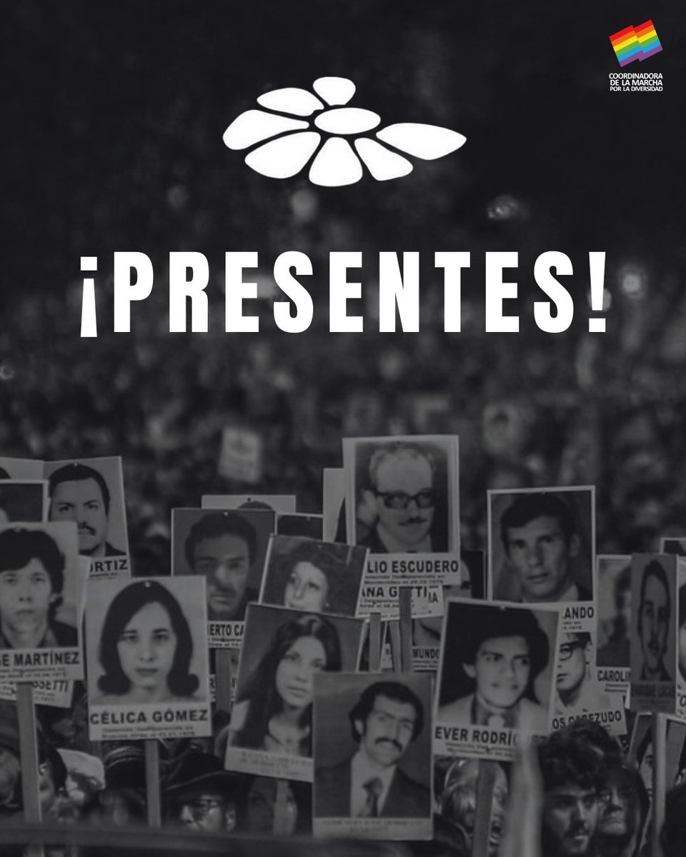 Mes de la memoria: desde la Coordinadora ratificamos nuestro compromiso por memoria, verdad y justicia.

En este mes, nuestras identidades y disidencias, alzamos la voz! A las nuevas autoridades, que sepan cumplir!

Porque la memoria también es orgullo, resistencia y diversidad✊