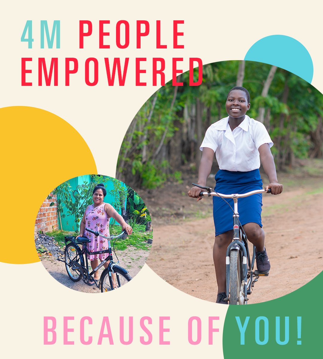 This #WorldBicycleDay, we’re celebrating the power of two wheels to change lives.

In rural communities, a bicycle means access to school, healthcare &amp; opportunity.

Together, we’re mobilising brighter futures — one ride at a time.

#PowerOfBicycles #PedalToEmpower