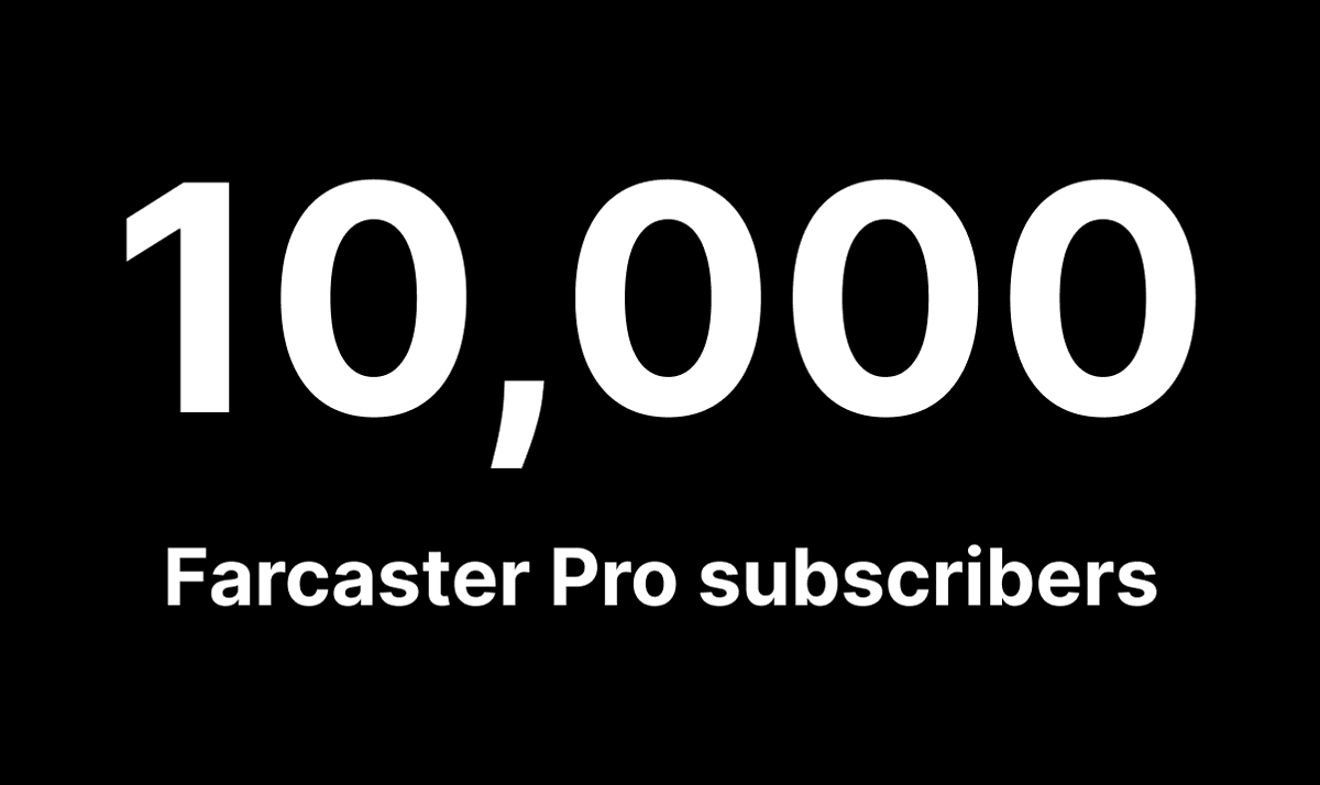 farcaster_xyz's tweet photo. 10,000 subscribers in the less than 6 hours! https://t.co/ULx2wE53g5
