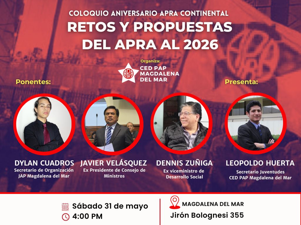Nos vemos este sábado en Magdalena del Mar
cc. <a href="/LeopoldoHuertaQ/">Leopoldo Huerta</a> <a href="/JVelasquezQ/">Javier Velásquez Quesquén</a>