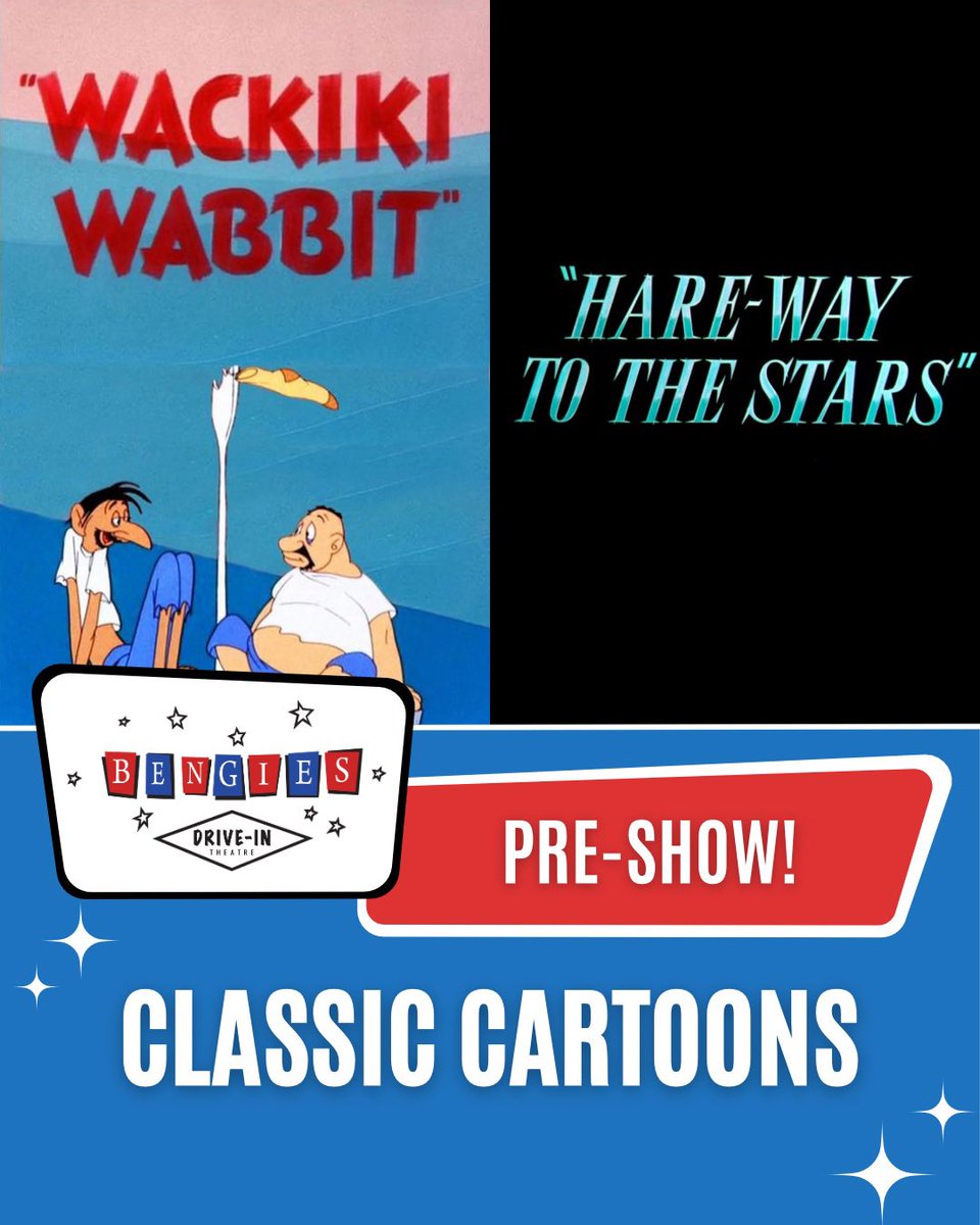 Bengies Drive-in (@bengies) on Twitter photo May 30, 31, & June 1  – Friday, Saturday, & Sunday
Box Office Opens at 7:15 PM | Closes at 11:15 PM
8:45 PM -  Pre-Show then “LILO & STITCH” PG
10:55 PM “KARATE KID: Legends” PG13 May 30, 31, & June 1  – Friday, Saturday, & Sunday
Box Office Opens at 7:15 PM | Closes at 11:15 PM
8:45 PM -  Pre-Show then “LILO & STITCH” PG
10:55 PM “KARATE KID: Legends” PG13