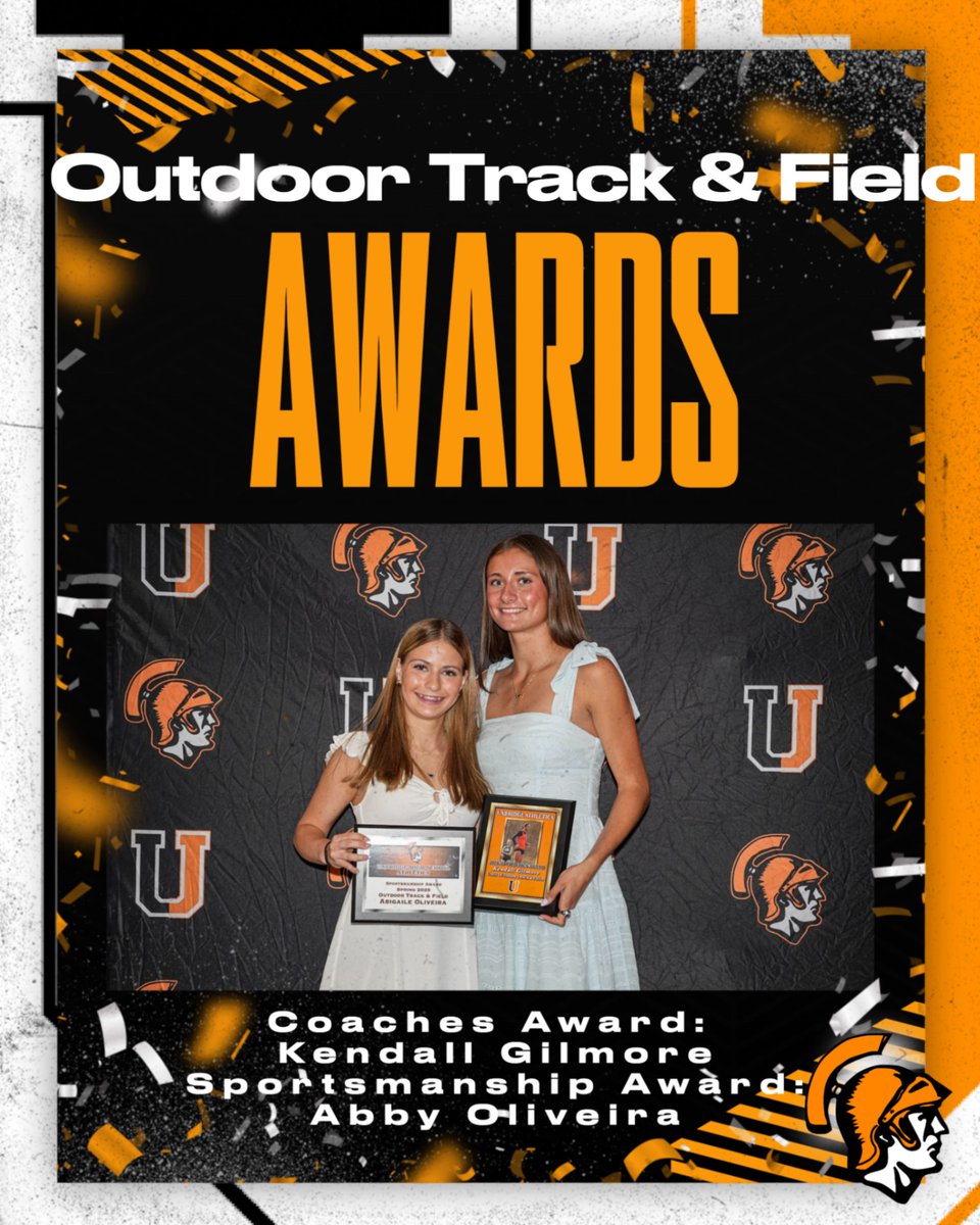 UHS_Spartans's tweet image. ATHLETIC AWARD BANQUET: Head Outdoor Track &amp;amp; Field Coach Dave Halacy's team award winners are Kendall Gilmore, Coaches Award and Abby Oliveira Sportsmanship Award. Both recipients were recognized by other teams as well. #LeadersPlayHere #SpartanPride