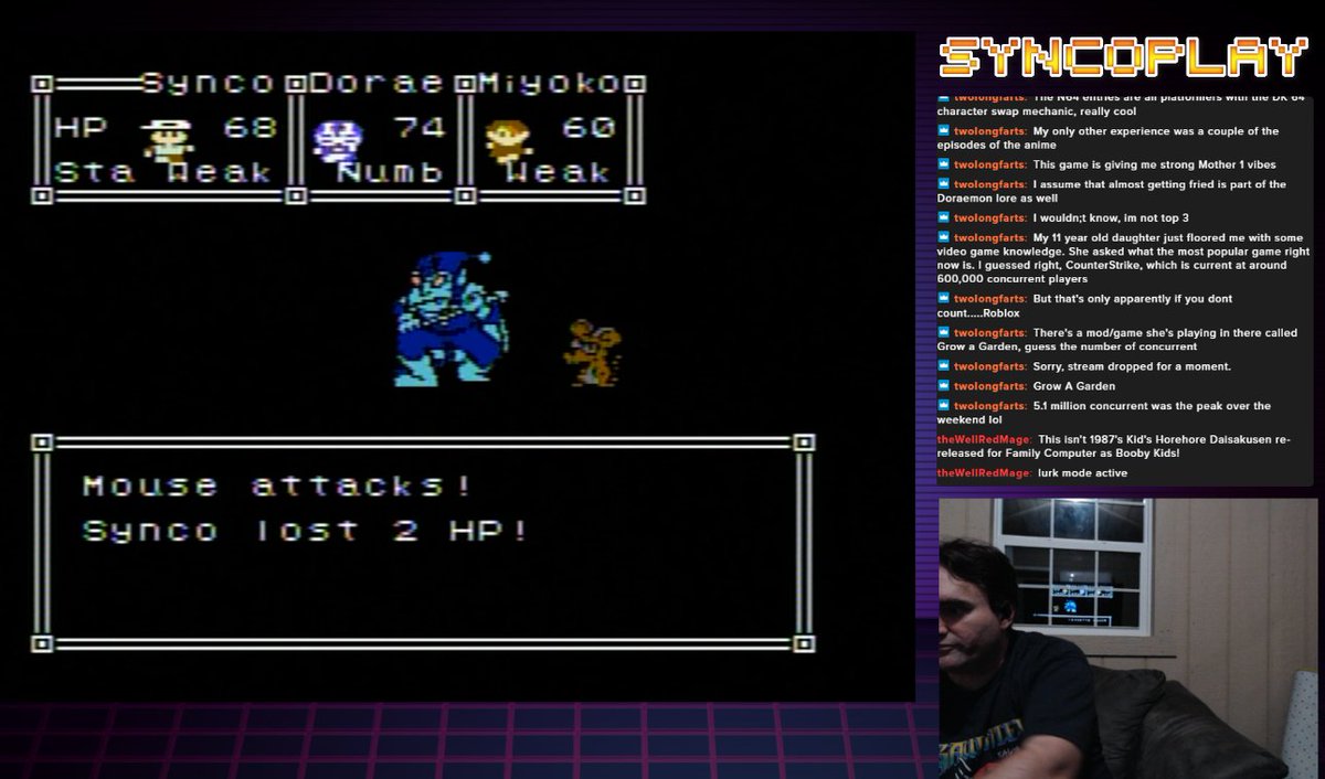 About to take on the Evil King - and Miyoko isn't a cat anymore, she's an ADORABLE ANIME GIRL!

twitch.tv/syncoplay