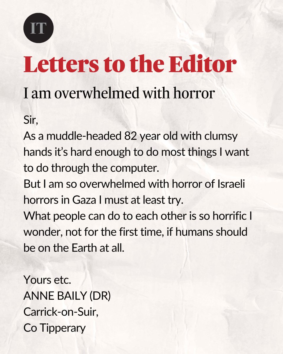 Letter to the editor: 'I am overwhelmed with horror' writes one reader