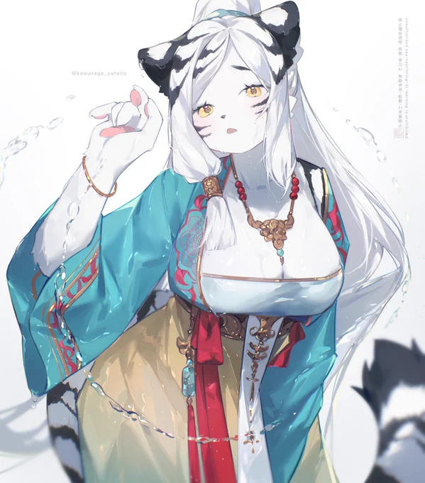 びしょ濡れ白虎お姉さん 
