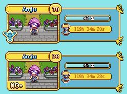 Vilyaroo's tweet photo. Back to some pixel art today! Currently experimenting with different ways to show that a character is on a New Game+ run! 😁 

#pixelart #secretsofgrindea https://t.co/bUWoMwnaN6