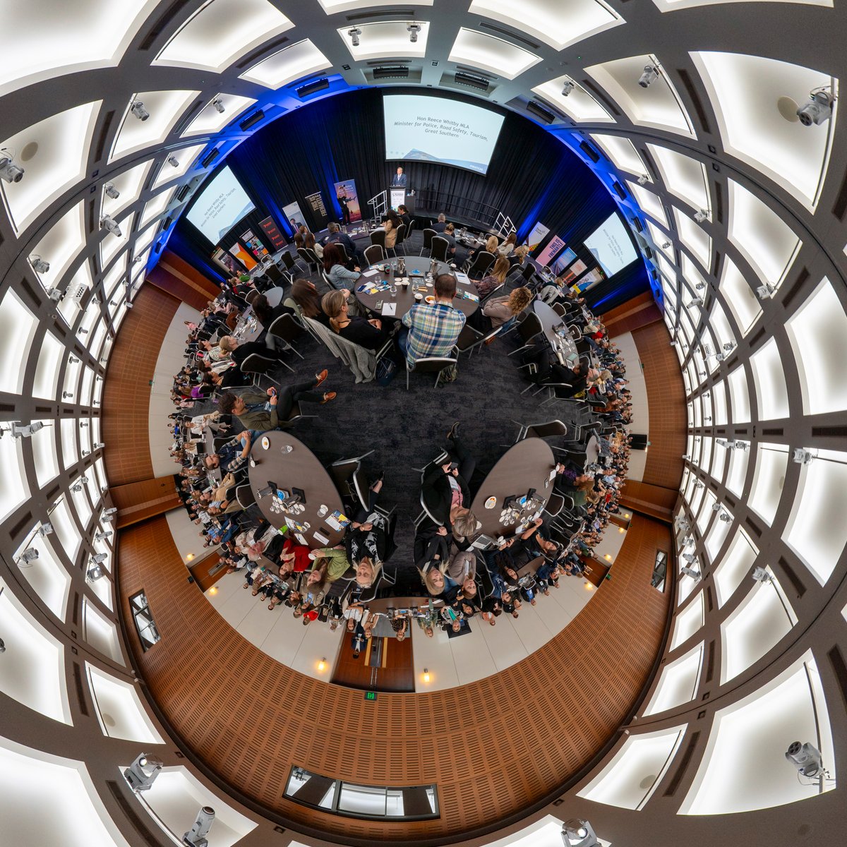 Dropping into the 2025 Perth Airport WA Tourism Conference with a "Tiny Planet". Come an see us at out stand about our Accessible Virtual Tours! #wellstrategic #virtualtours #watc25 #accessibility #universaldesign #perth #sydney #melbourne