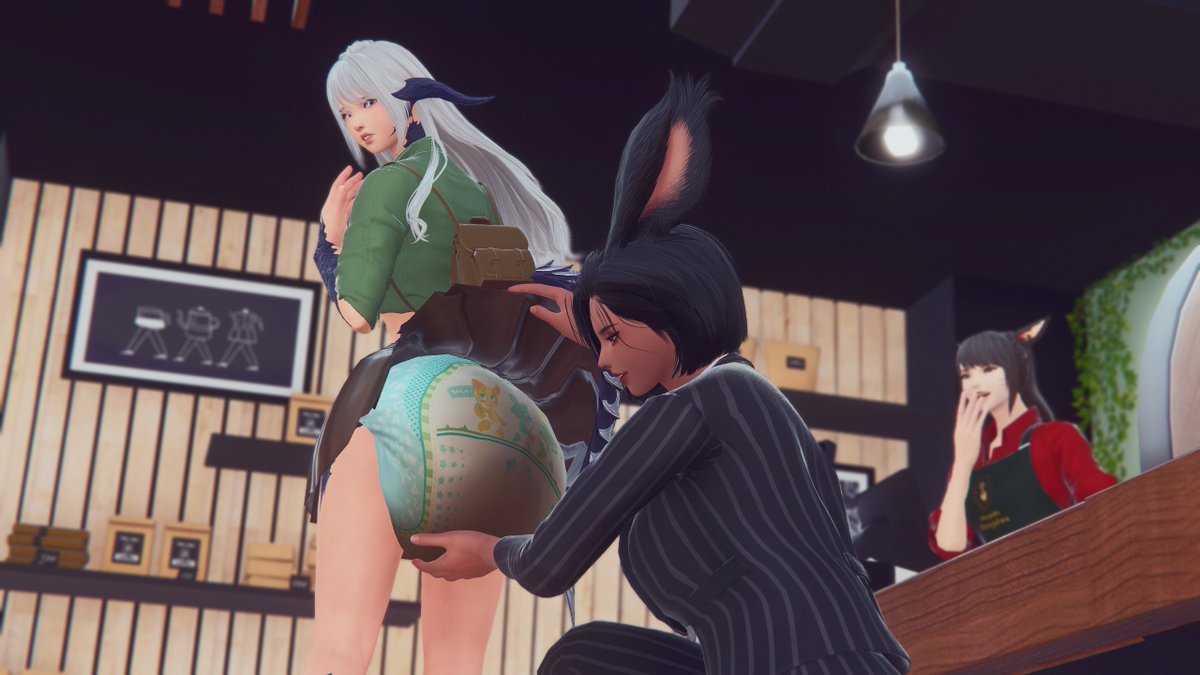 M: "I knew it. Your mommy can tell because you were waddling around the whole time so we just had to check."
C: "N-not in the middle of the cafe...!"
M: "No talking back! Especially with how much pushies you made."

#abdl #diapergirl #diaper #おむつ #オムツ