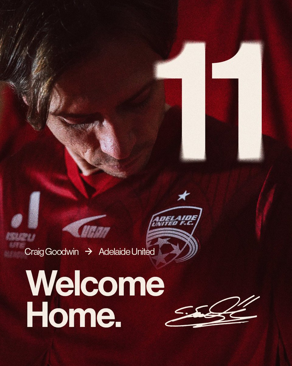 The Return of the King 👑

Adelaide United is delighted to announce the return of former captain and club legend, Craig Goodwin, who has signed a three-year contract with the Reds.

Details → bit.ly/44RKMFt