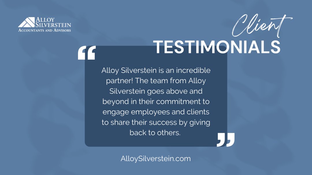 JennyVarndell's tweet photo. We're honored by this glowing review!

Ready to experience the Alloy difference? Let’s talk. Visit https://t.co/3yJUzfOnhu to learn more about our team and get connected today. 

#AlloySilverstein #GoogleReview #testimonial #clientservice #CPA #accountant https://t.co/pKmfhzHzZC