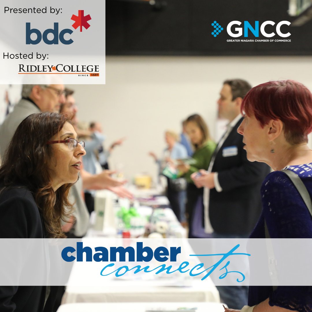 Tomorrow’s the day! 🎉
Chamber Connects 2025 is happening May 28 at Ridley College (4:30–7 PM)!

✅ 40+ vendors
✅ Prize draws
✅ Free to attend
✅ Real connections

Register for updates: bit.ly/3YJqDh0
#ChamberConnects #GNCC #NiagaraBusiness #SupportLocal #Networking