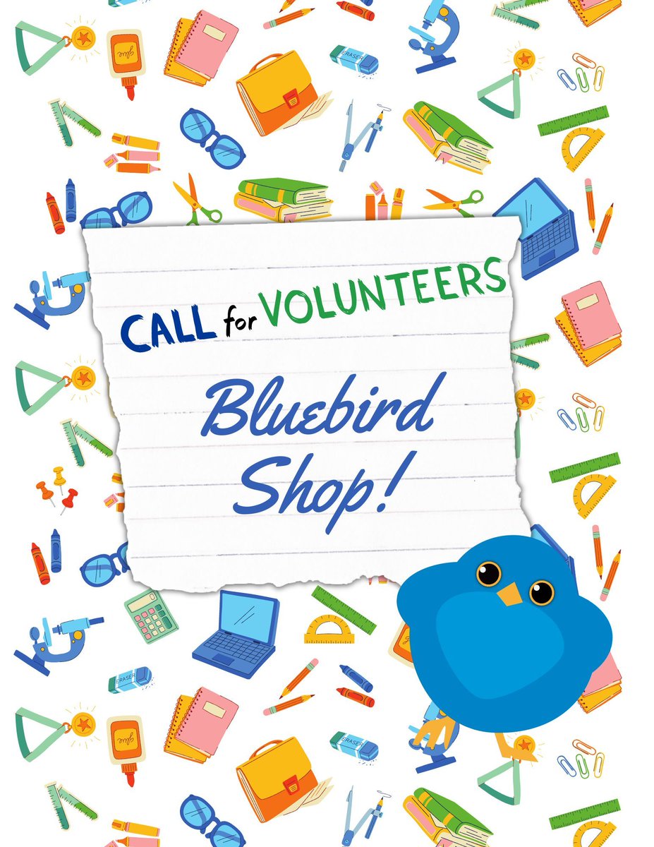It's every student's favorite place to go!  Watch their eyes light up as they cash in their Bluebird Bucks for that very special toy.  The last Bluebird Shop of the year is on Thursday, June 6.  Sign up to help today at buff.ly/fp6YjW6.