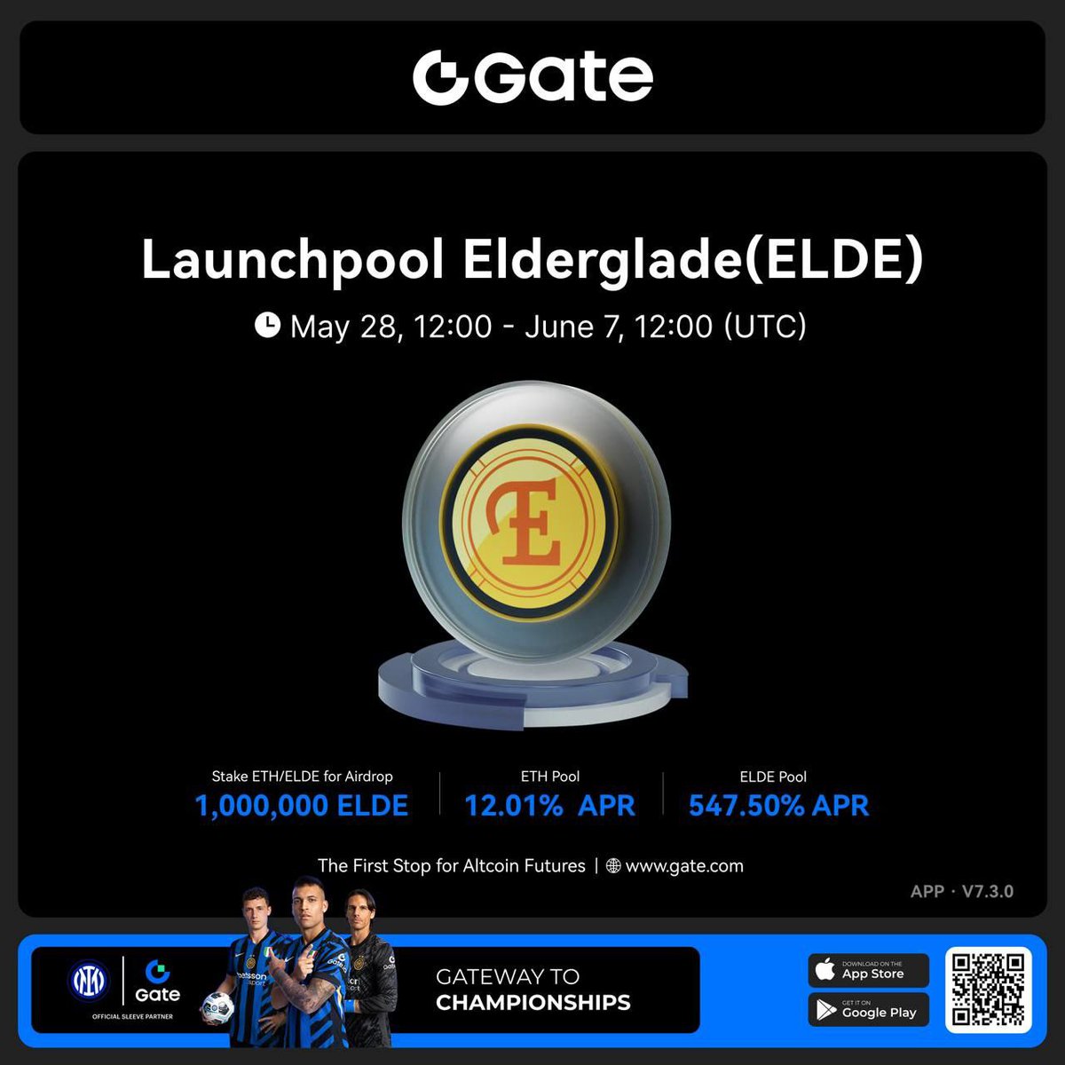 Exciting News!
Elderglade $ELDE debuts on Gate Launchpool!🚀
Stake $ETH/ELDE to earn hourly $ELDE rewards in the world’s first hybrid gaming ecosystem,

✔Boasting 11M+ players. From May 28–June 7, 2025 (12:00 UTC), grab your share of 1M $ELDE rewards—100% unlocked for instant