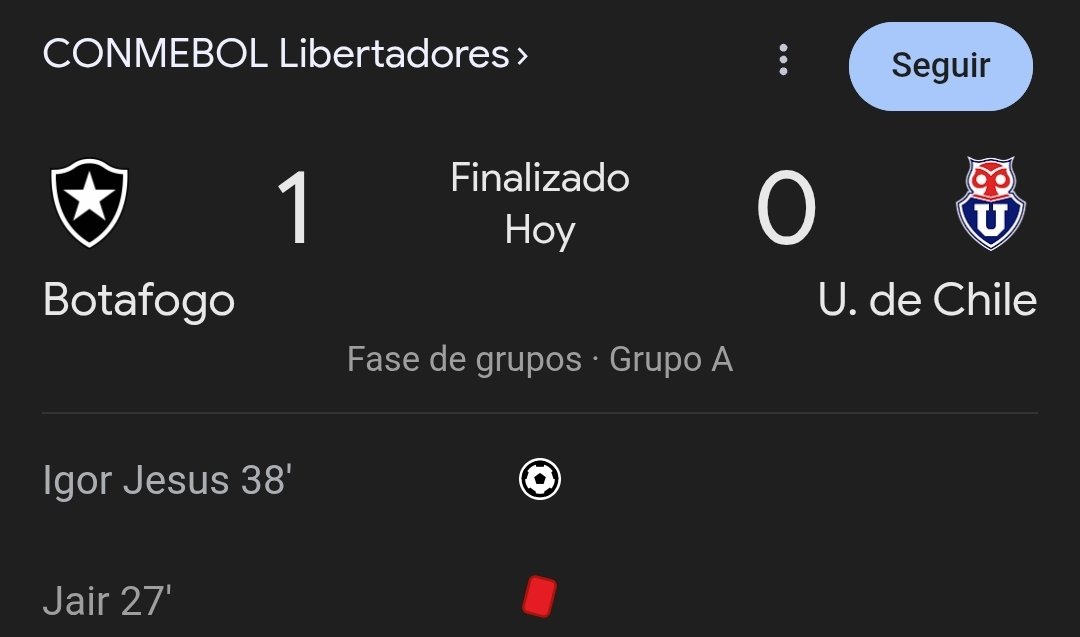 SanMarinoTeam's tweet photo. Universidad de Chile perdió contra Botafogo teniendo un jugador de más. La pecheada es descomunal. https://t.co/Nn91IMigFM
