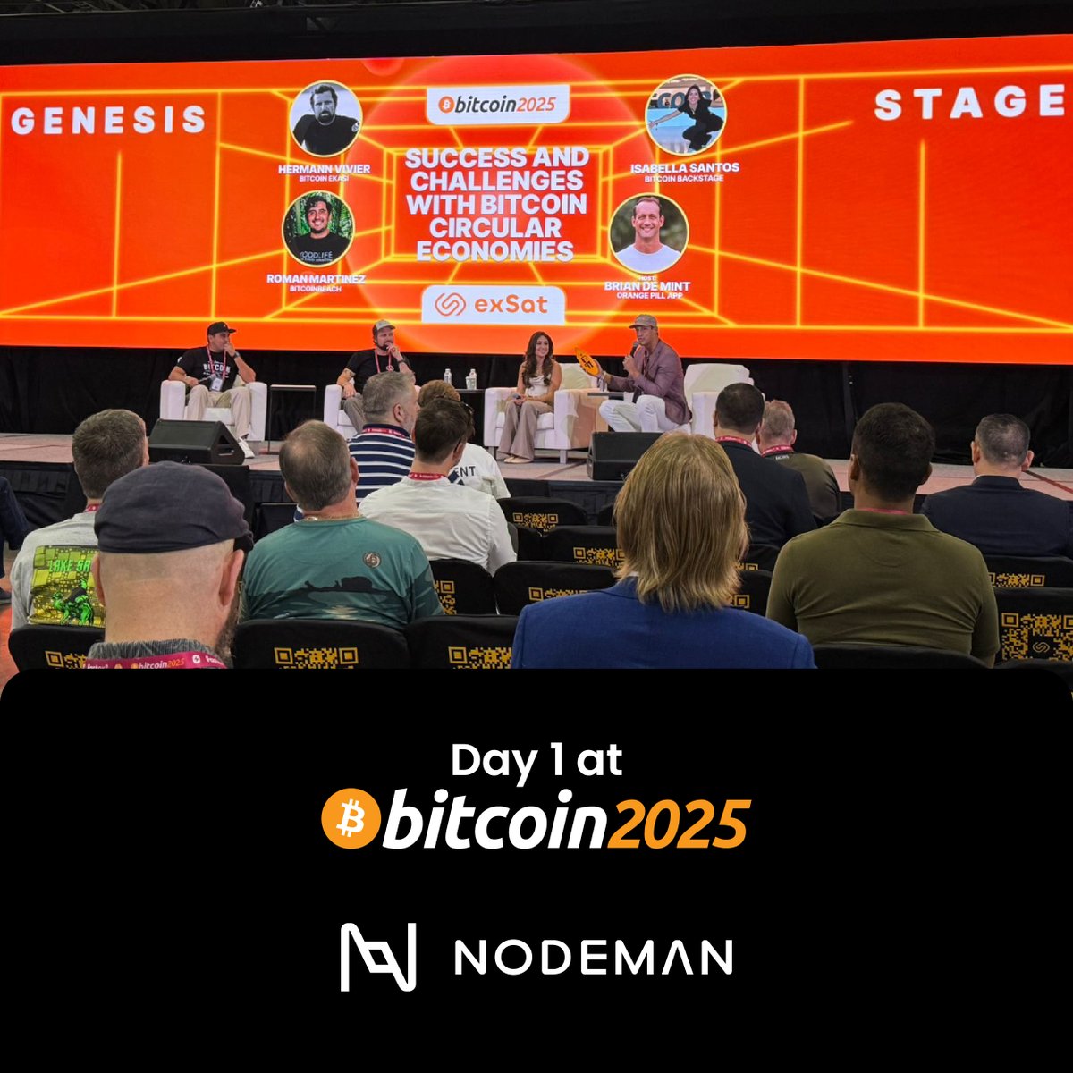 nodemanbtc's tweet image. Day 1 of #Bitcoin2025 in Vegas! 🟠🎲
Incredible energy, inspiring panels, and powerful conversations around Bitcoin circular economies and global adoption.

Let’s keep building! 💡

@thebitcoinconf @bitcoinmagazine @bitcoin_phan @bitcoinrockshow @davidfbailey 

#Nodeman #Bitcoin