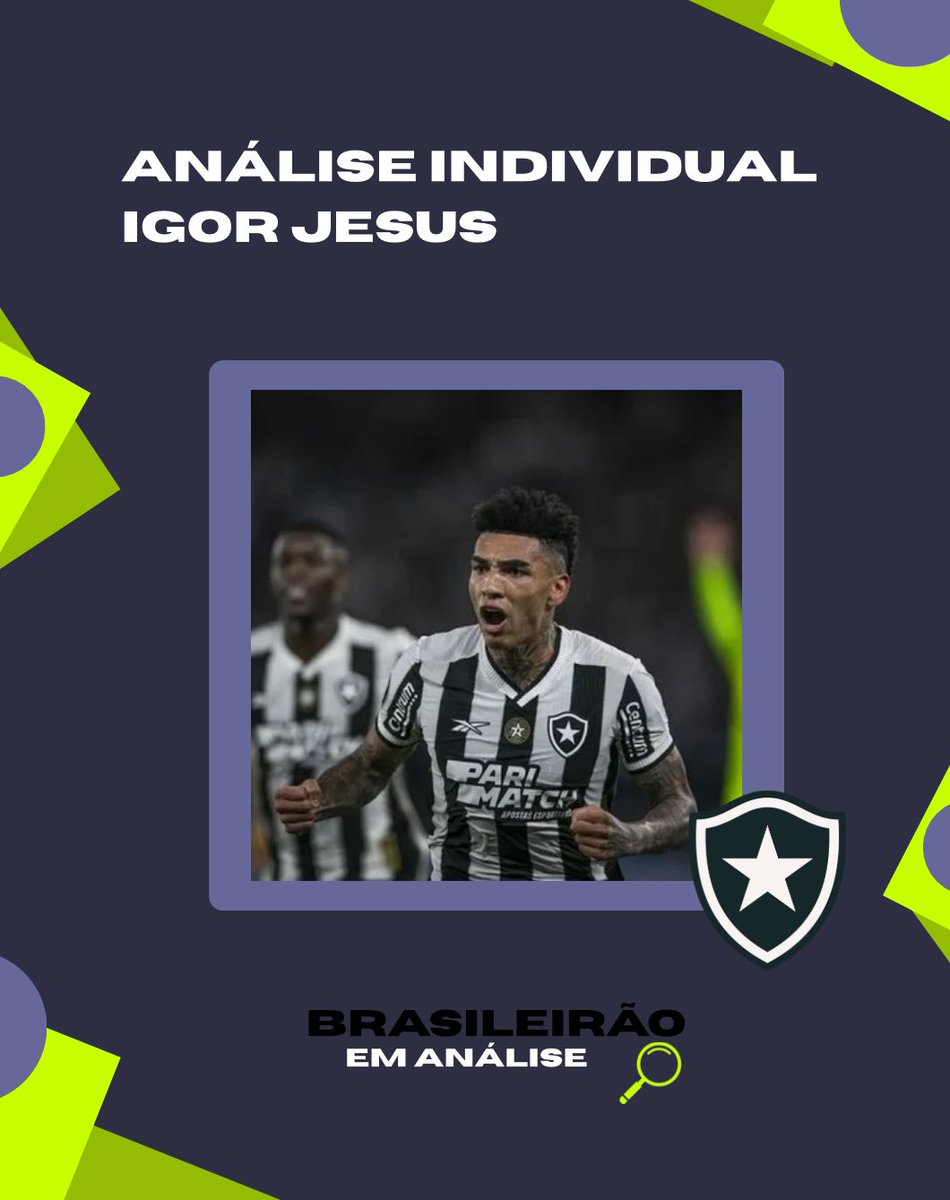 ANÁLISE INDIVIDUAL: IGOR JESUS

Botafogo se classificou pro mata-mata da Libertadores e o principal responsável pela vitória nesse jogo foi ele: Igor Jesus.

Além do gol da vitória, ele criou várias chances, marcou, tudo que se pode imaginar.

Vem comigo pra análise! 👇