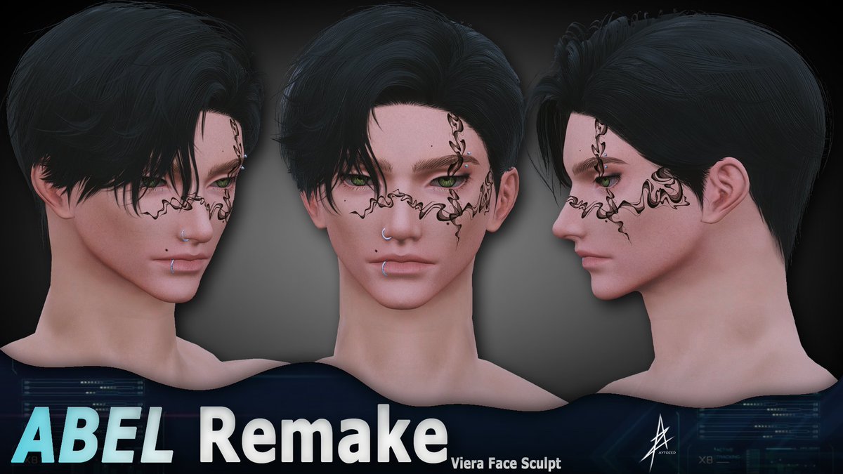 ‼️ABEL Remake just dropped!‼️
We spent many months learning and honing our craft. 
What is different? This is 100% made from scratch.
-Zbrush for the head
-Substance Painter for the skin, normals, and mask
-Reweighted, remeshed, and fitted/rigged for male Viera in Blender.

Link: