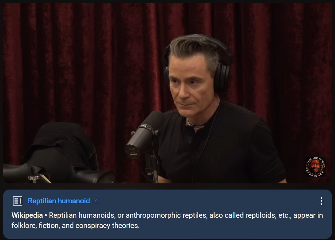 You know, I'm so glad Google Let me know Reptilian Humanoids weren't real. Almost thought for myself for a second