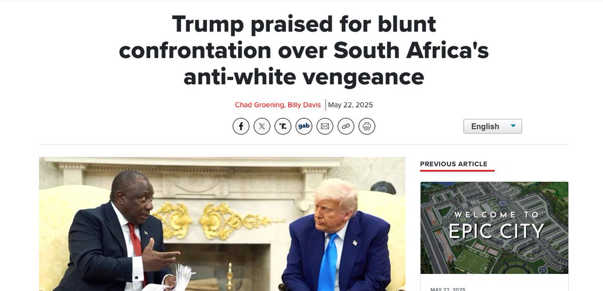 Project21News's tweet photo. “The problem isn't that it's just random crime. It's a systemic racialized collapse,” Project 21's @TheRichardSHolt warns about #SouthAfrica. “The white farmers are being attacked. They're being tortured and killed, and then the police don't respond.”

https://t.co/1sgtZ255SC https://t.co/nnejEc5rAy