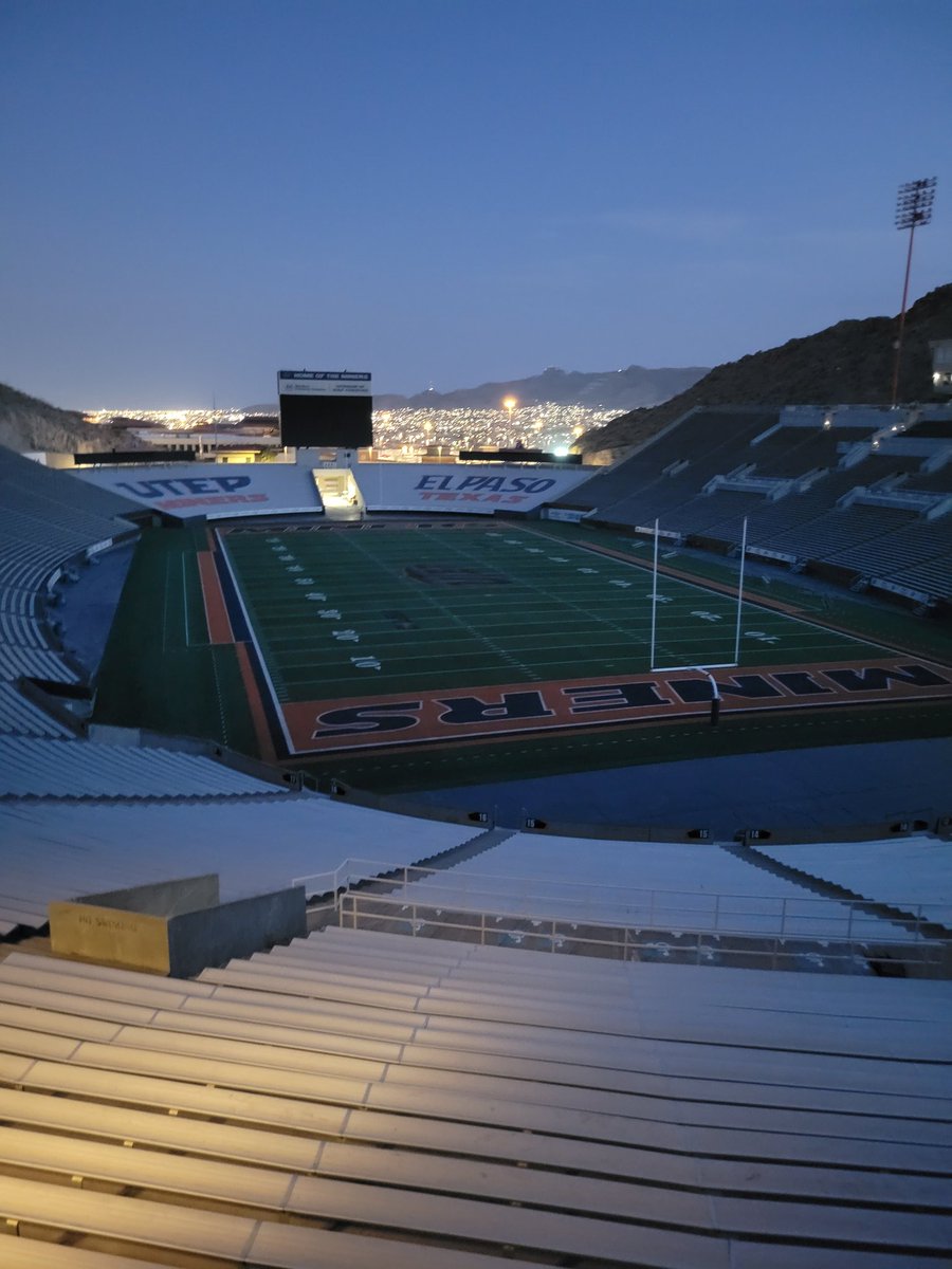 Love the look of the Sun Bowl at night with the lights out