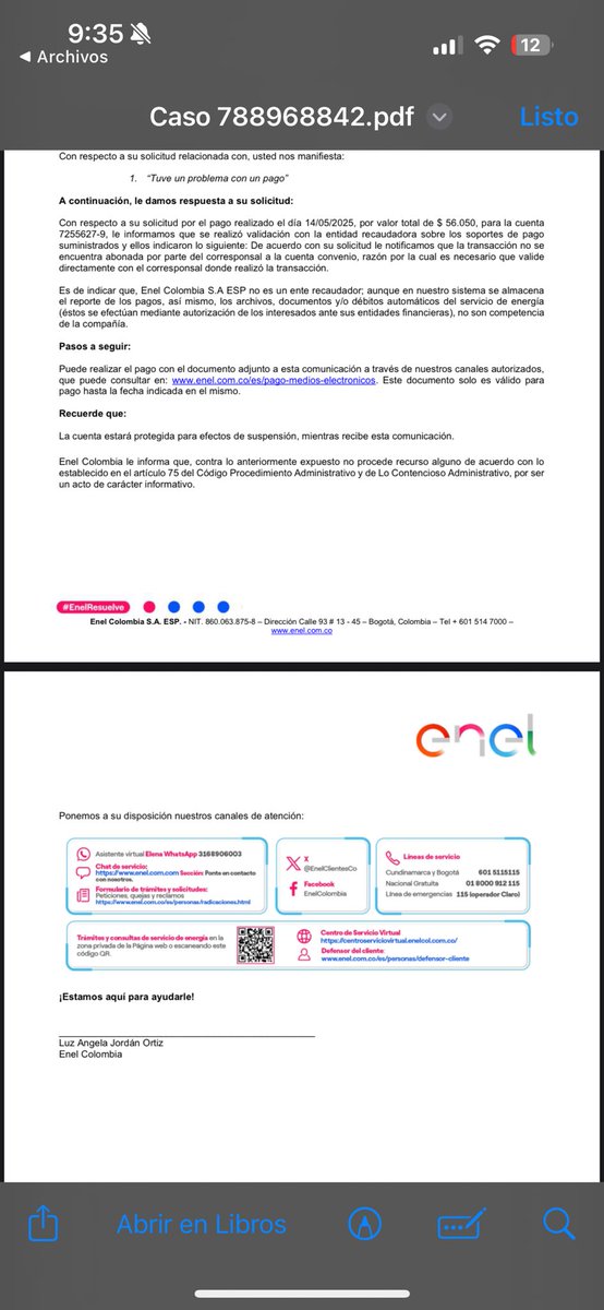 HarryBer's tweet photo. @EnelColombia Y Enel sin responder ya me dieron respuesta de que no se puede hacer nada pero si se dan cuenta las páginas falsas siguen apareciendo como si nada cuántas personas estafadas y Enel no hace nada y si se le están filtrando los datos de facturación https://t.co/bBSKEvR4M9