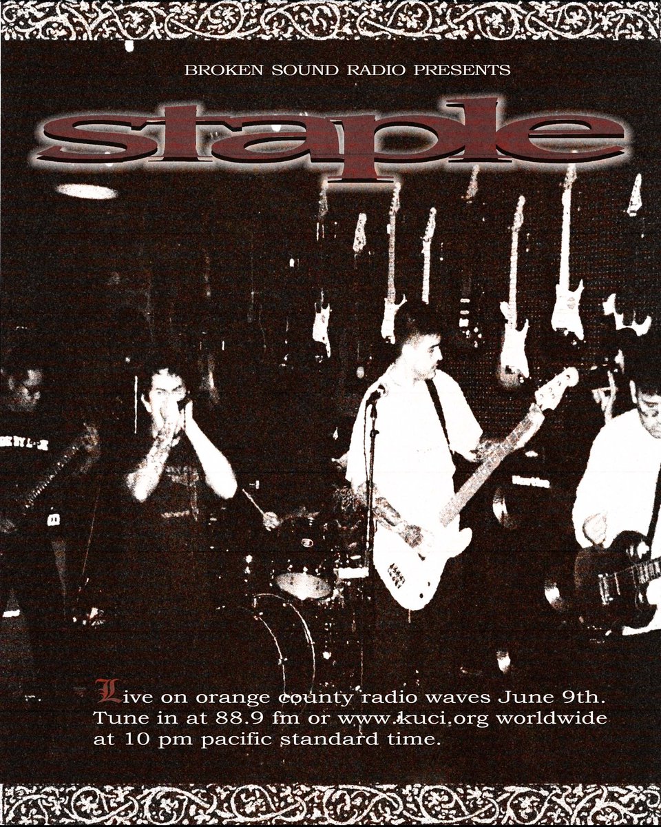 interview + live set on the radio june 9th. 
tap in kuci.org