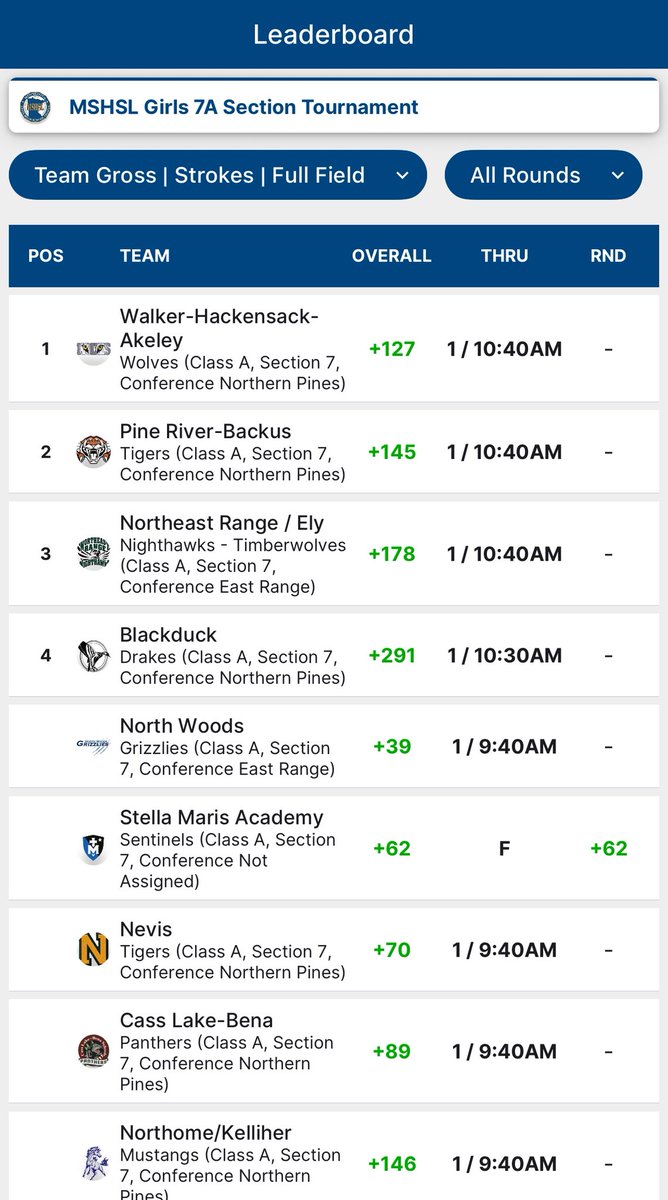 Pine River-Backus Tigers AD tweet media