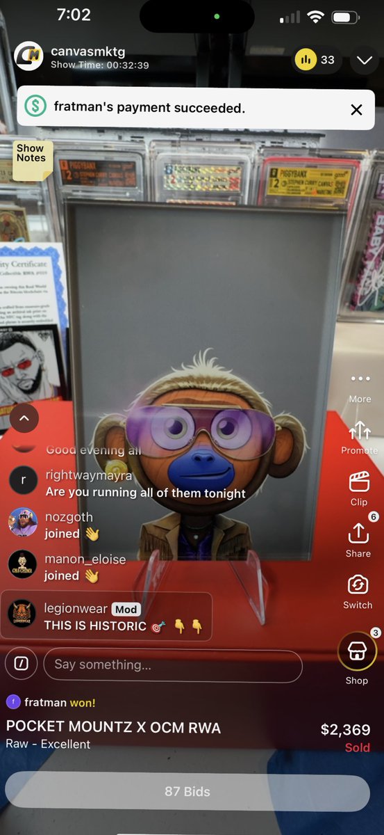 PocketMountz (@pocketmountz) on Twitter photo HISTORY HAS BEEN MADE! <a href="/OnChainMonkey/">OnChainMonkey®</a> Katoshi Classic #14 x PocketMountz Price Realized: $2369 HISTORY HAS BEEN MADE! <a href="/OnChainMonkey/">OnChainMonkey®</a> Katoshi Classic #14 x PocketMountz Price Realized: $2369